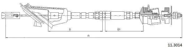 Cable Pull, clutch control (11.3014)
