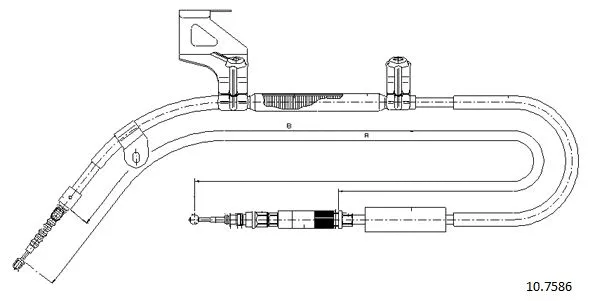 Cable Pull, parking brake (10.7586)
