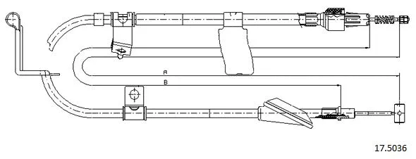 Cable Pull, parking brake (17.5036)