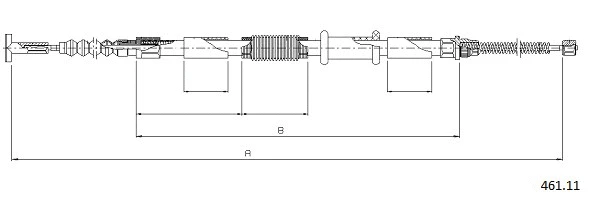 Cable Pull, parking brake (461.11)
