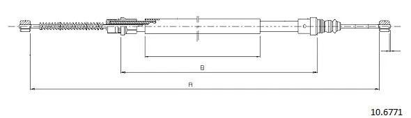 Cable Pull, parking brake (10.6771)