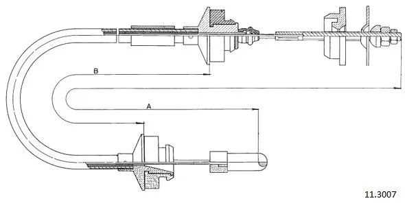Cable Pull, clutch control (11.3007)