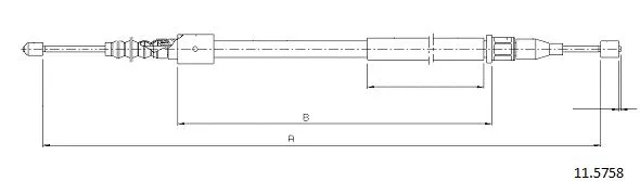 Cable Pull, parking brake (11.5758)