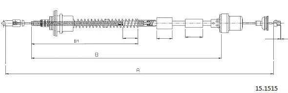 Cable Pull, clutch control (15.1515)