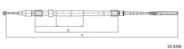 Cable Pull, parking brake (10.4266)