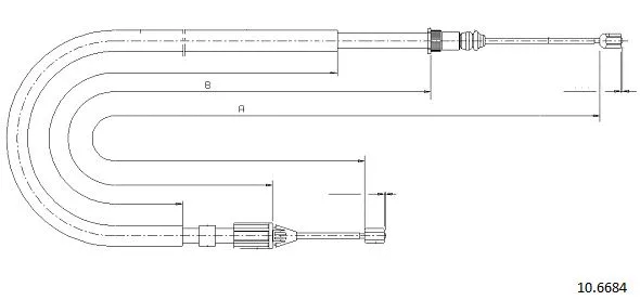 Cable Pull, parking brake (10.6684)