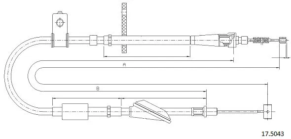 Cable Pull, parking brake (17.5043)