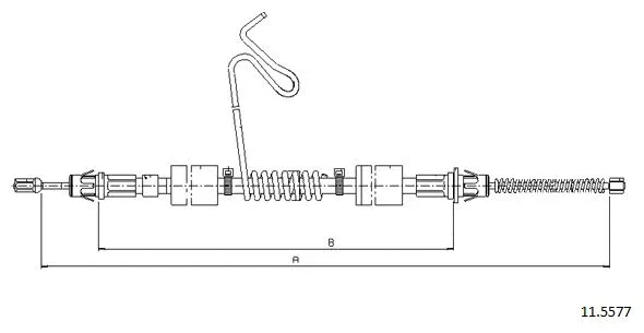 Cable Pull, parking brake (11.5577)