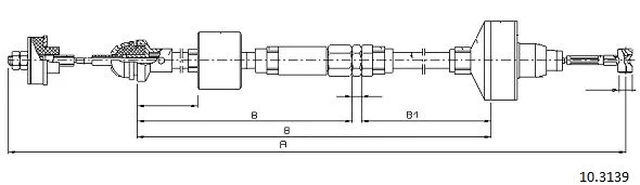 Cable Pull, clutch control (10.3139)