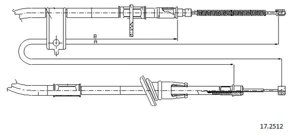 Cable Pull, parking brake (17.2512)