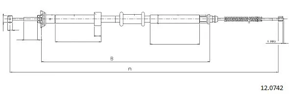 Cable Pull, parking brake (12.0742)