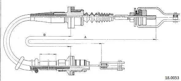 Cable Pull, clutch control (18.0053)