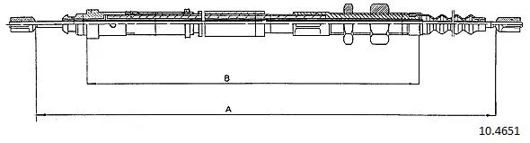 Cable Pull, parking brake (10.4651)