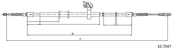 Cable Pull, parking brake (10.7547)