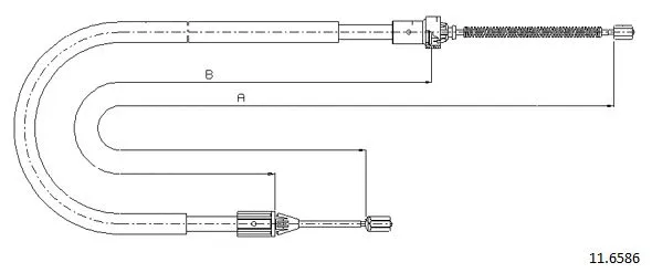 Cable Pull, parking brake (11.6586)
