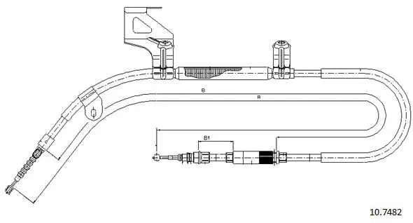 Cable Pull, parking brake (10.7482)