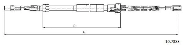 Cable Pull, parking brake (10.7383)