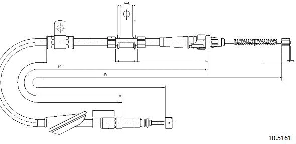 Cable Pull, parking brake (10.5161)