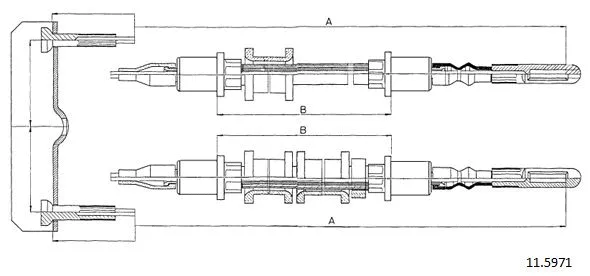 Cable Pull, parking brake (11.5971)