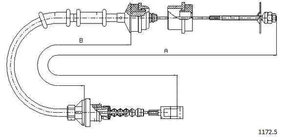 Cable Pull, clutch control (1172.5)