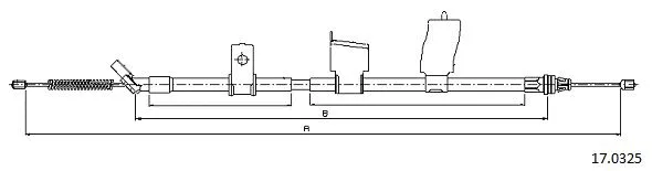 Cable Pull, parking brake (17.0325)
