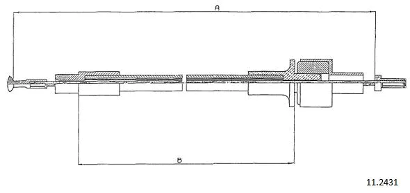 Cable Pull, clutch control (11.2431)