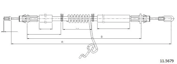Cable Pull, parking brake (11.5679)