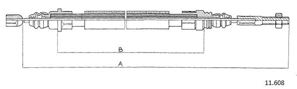 Cable Pull, parking brake (11.608)