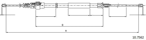 Cable Pull, parking brake (10.7562)