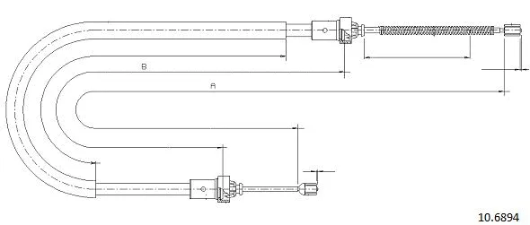 Cable Pull, parking brake (10.6894)