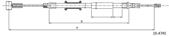 Cable Pull, parking brake (10.4745)