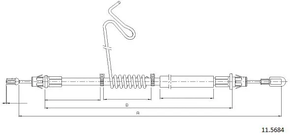 Cable Pull, parking brake (11.5684)