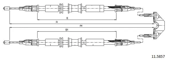 Cable Pull, parking brake (11.5857)