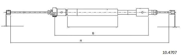 Cable Pull, parking brake (10.4707)