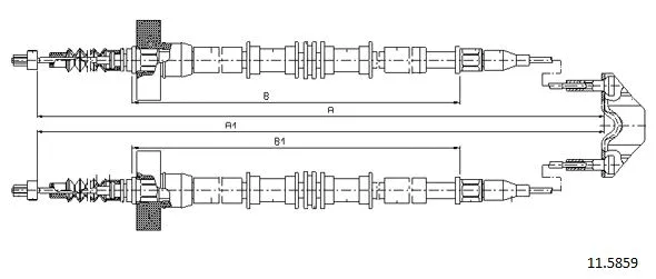 Cable Pull, parking brake (11.5859)