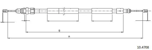 Cable Pull, parking brake (10.4708)
