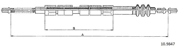 Cable Pull, parking brake (10.9847)