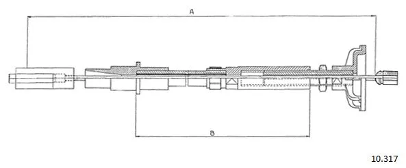 Cable Pull, clutch control (10.317)