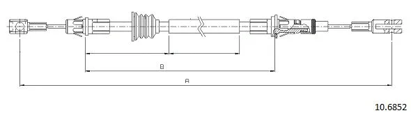 Cable Pull, parking brake (10.6852)