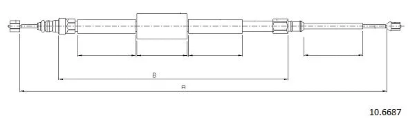 Cable Pull, parking brake (10.6687)