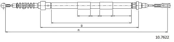 Cable Pull, parking brake (10.7622)
