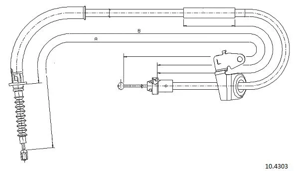 Cable Pull, parking brake (10.4303)