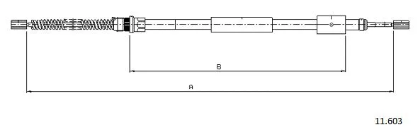 Cable Pull, parking brake (11.603)