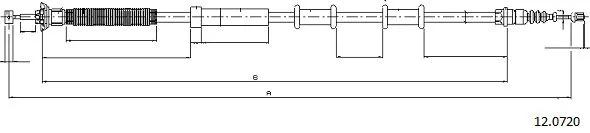 Cable Pull, parking brake (12.0720)