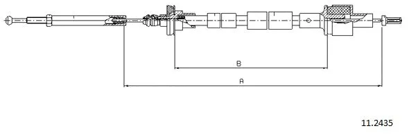 Cable Pull, clutch control (11.2435)