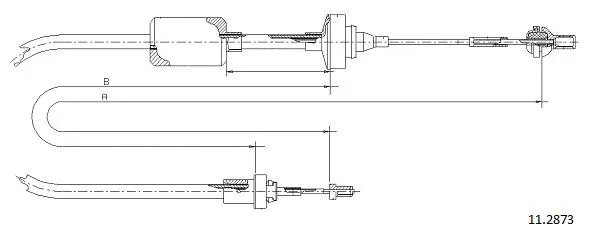 Cable Pull, clutch control (11.2873)