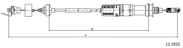 Cable Pull, clutch control (11.3925)