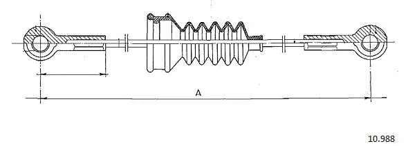 Cable Pull, parking brake (10.988)