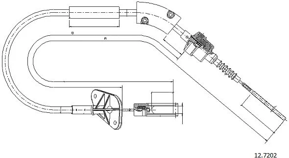Cable Pull, clutch control (12.7202)