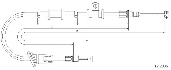 Cable Pull, parking brake (17.2036)